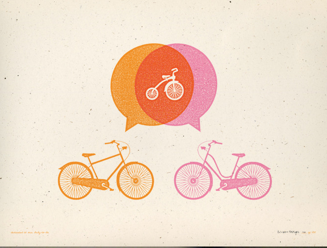 Picture 1 bicycle birth announcement