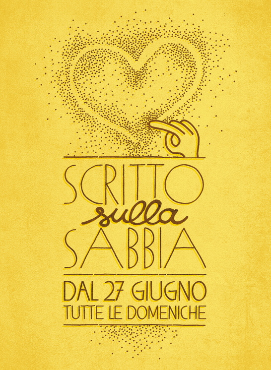 Picture 3 scritto sulla sabbia poster
