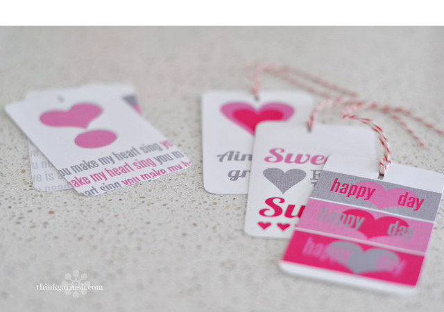 hangtags garnish valentine's day labels