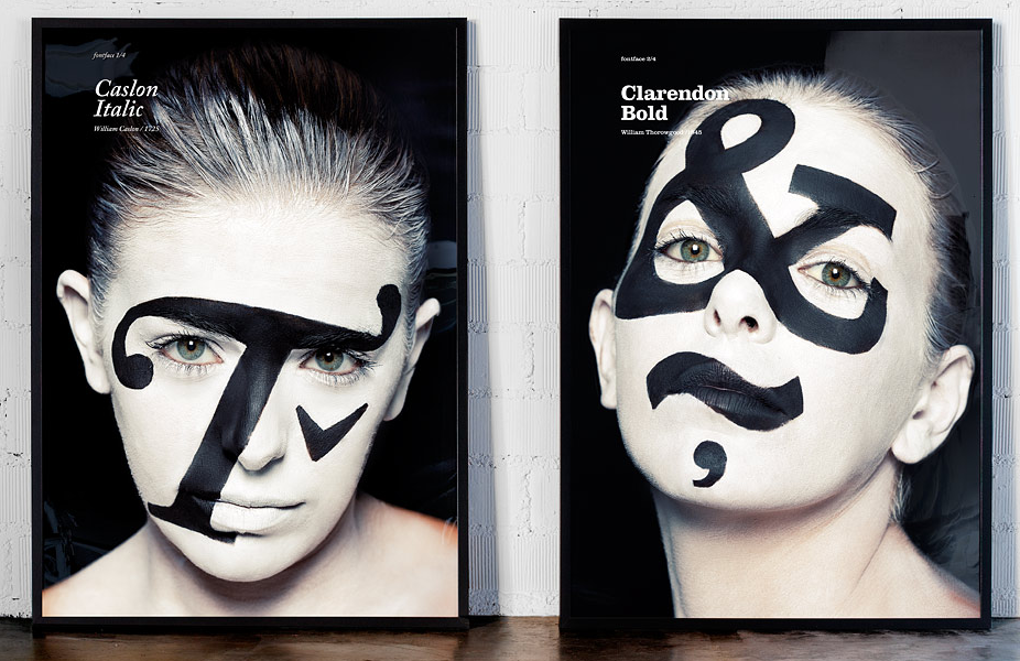 Picture 4 font face poster